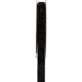 Ruban velours noir pailleté autocollant 10 mm x 1 M