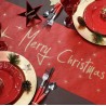Chemin de table Noël rouge et or Merry Christmas 5 M