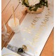 Chemin de table joyeux anniversaire Or coton 3 M