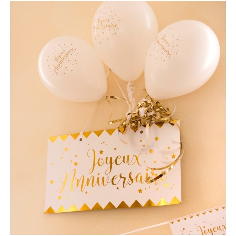 Pancarte Joyeux Anniversaire Or Achat Pancarte Anniversaire En Carton