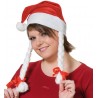 Bonnet de Mère Noël avec Nattes