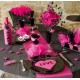 Serviettes de Table Coeur Fuschia