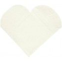 Serviettes de Table Coeur Blanc les 20