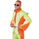Déguisement disco fluo vert et orange homme luxe