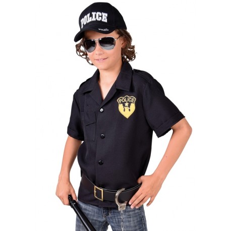 Déguisement chemise policier garçon luxe