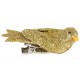 Oiseaux or pailletés sur pince 4 cm les 2