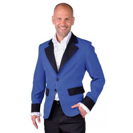 Déguisement veste bleu cobalt homme luxe