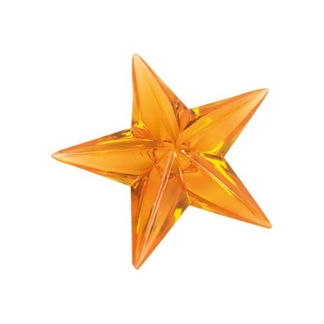 Etoile déco orange transparent les 21