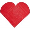 Serviettes de Table Coeur Rouge les 20 serviette en papier