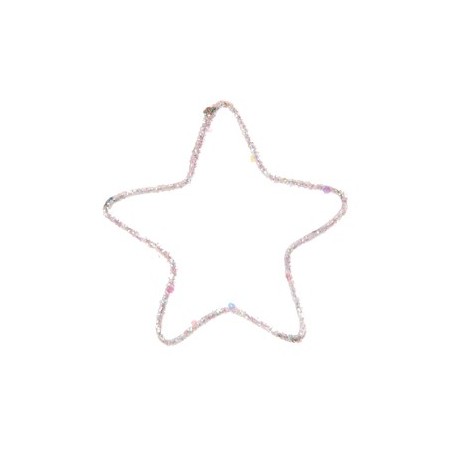 Etoile pailletée festive blanche 8 cm Les 6