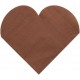 Serviettes de table Coeur Chocolat les 20