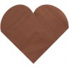 Serviettes de table Coeur Chocolat les 20