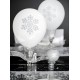 Ballon Flocon de neige blanc argent les 8