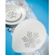 Ballon Flocon de neige blanc flocon argent 23 cm les 8