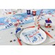 Confettis de table flocon de neige bleu 20 g