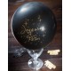 Ballon joyeuses fêtes noir or 23 cm les 8