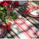 Chemin de table tradition rouge coton 3 M