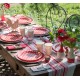 Chemin de table tradition rouge coton 3 M