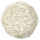 Boule rotin Blanc 9 cm les 4