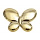 Perle papillon métallisé or brillant 3 cm les 12