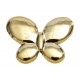 Perle papillon métallisé or brillant 3 cm les 12