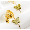 Perles papillon métallisé or brillant 3 cm les 12