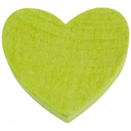 Coeur en Bois Vert Amande