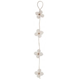 Guirlande d'orchidées blanches en tissu 128 cm