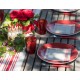 Serviette de table tradition rouge papier les 20