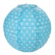 Lanterne boule chinoise turquoise à pois 20 cm les 2