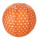 Lanternes boule papier orange à pois 20 cm les 2