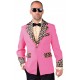 Déguisement 50's veste Teddy Boy rose homme luxe