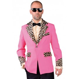 Déguisement 50's veste Teddy Boy rose homme luxe