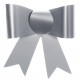 Mini noeuds autocollants argent les 4