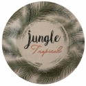 Assiettes carton Jungle Tropical 22.5 cm les 10