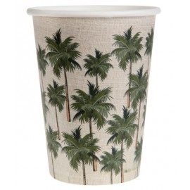 Gobelet carton jungle tropical les 10