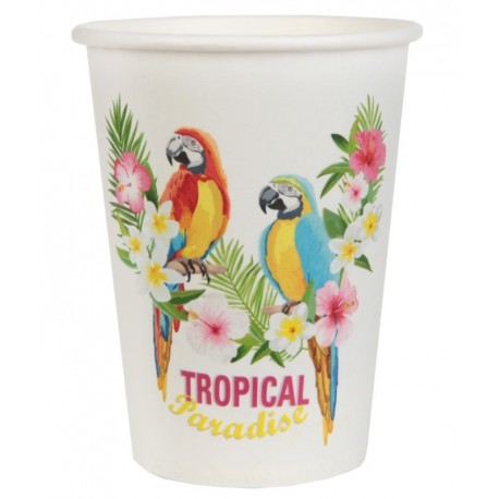 Gobelet carton tropical paradise les 10