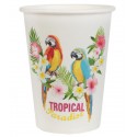 Gobelets carton Tropical Paradise les 10