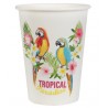 Gobelet carton tropical paradise les 10