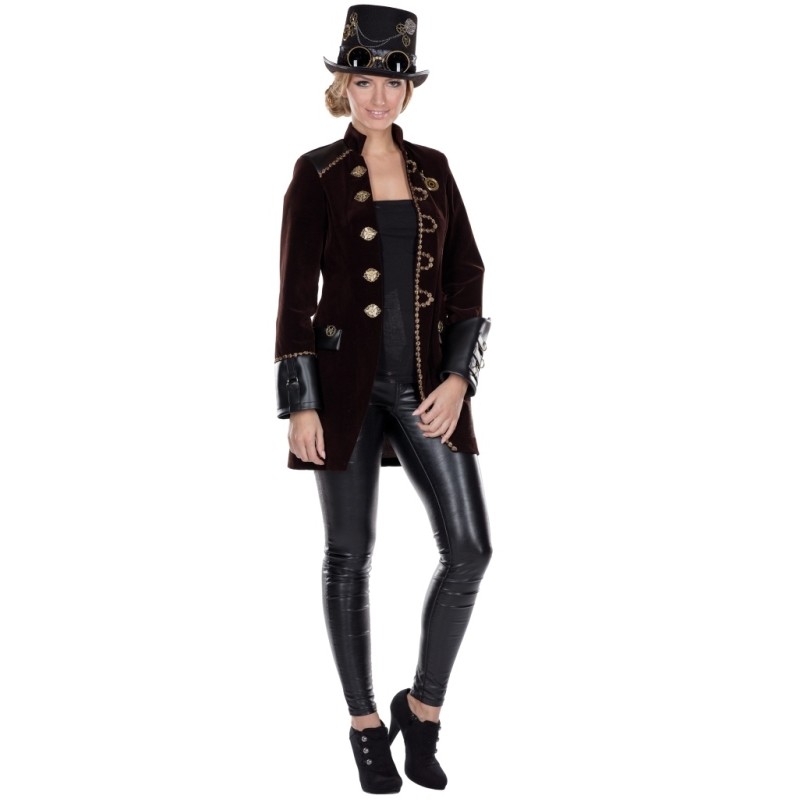 Manteau Steampunk Femme Queue De Pie - Style Victorien Gothique, Manches Longues, Coupe Ajustée, Pour Cosplay Et Soirées