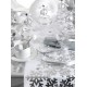 Chemin de table flocon de neige argent 