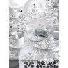 Chemin de table flocon de neige argent intissé blanc 5 M