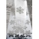 Chemin de table flocon de neige argent 