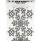 Chemin de table flocon de neige argent 