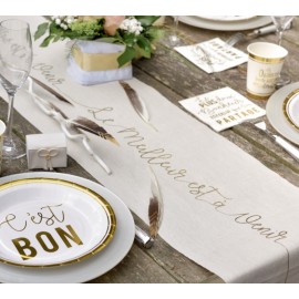 Chemin de table Petits bonheurs coton 3 M