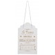 Pancarte Je t'aime blanche en carton 46 cm