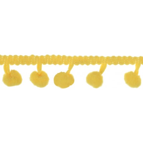 Guirlande de mini pompons jaunes 200 cm