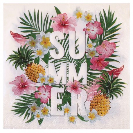 Serviette de table Tropical Summer papier les 20