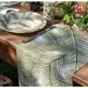 Chemin de table Jungle Palmier coton 3 M