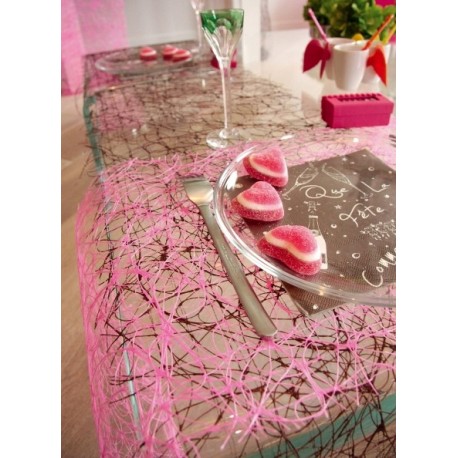 Chemin de table sisal fuchsia 5 M